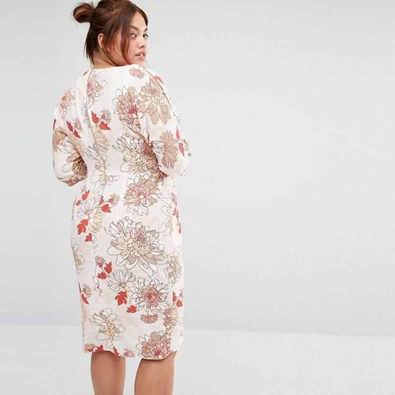 Floral Print Wrap Dress
