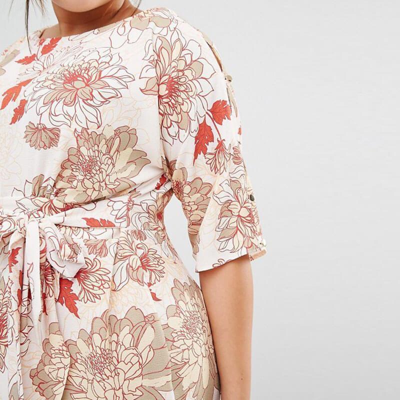 Floral Print Wrap Dress